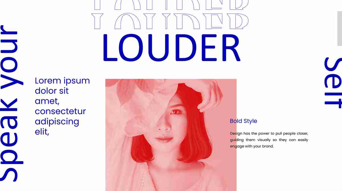 活力四射的商务演示模板 - 'Louder Team' 设计