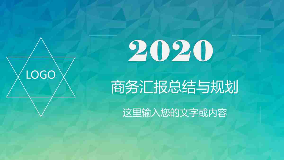 2020商务计划概览