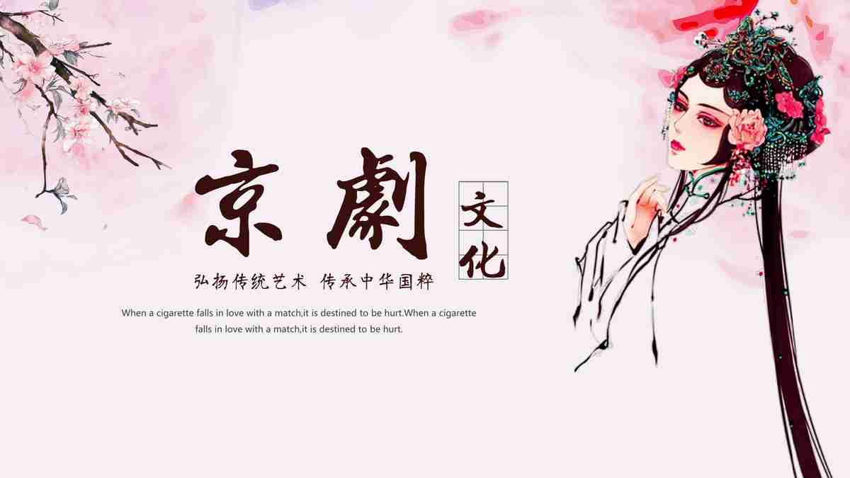 京剧艺术PPT模板