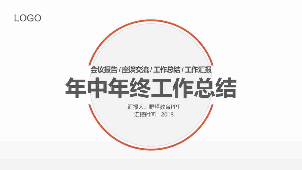 年度工作总结汇报PPT模板