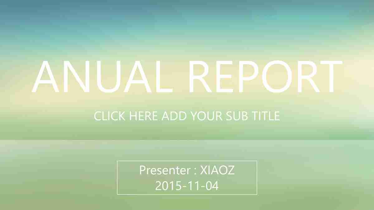 清新商务绿色PPT模板