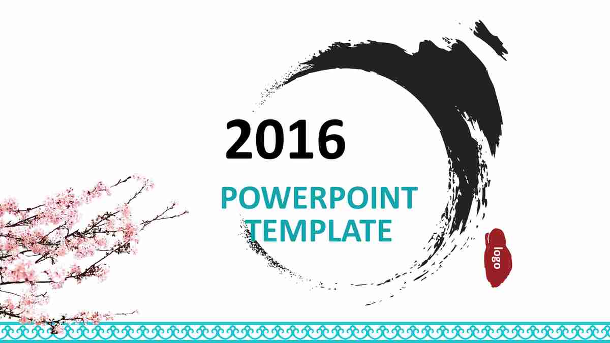 2016年樱花主题PPT模板