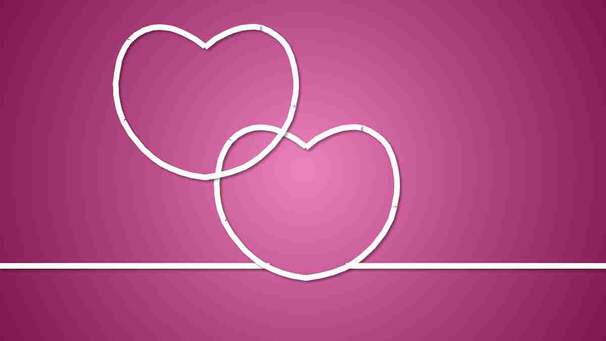 浪漫之翼 - 心形主题PPT模板