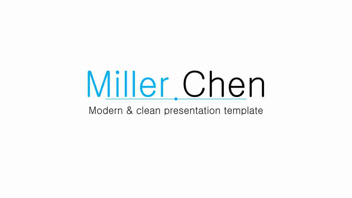 Miller Chen现代简洁演示模板