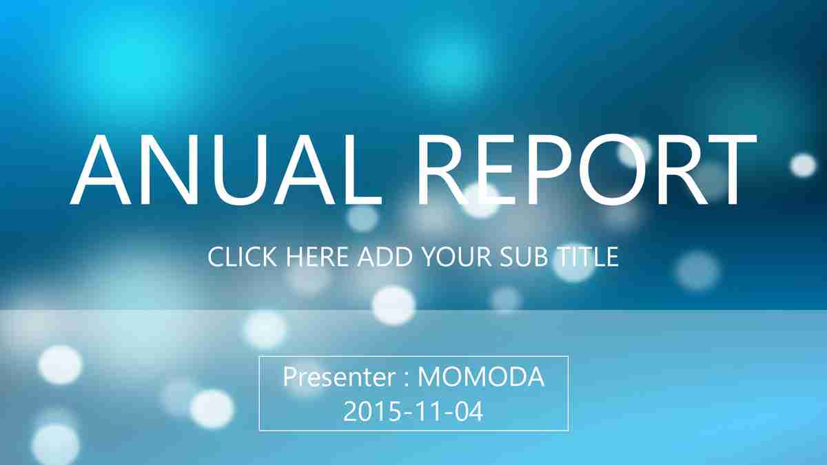 科技感十足的年度报告PPT模板