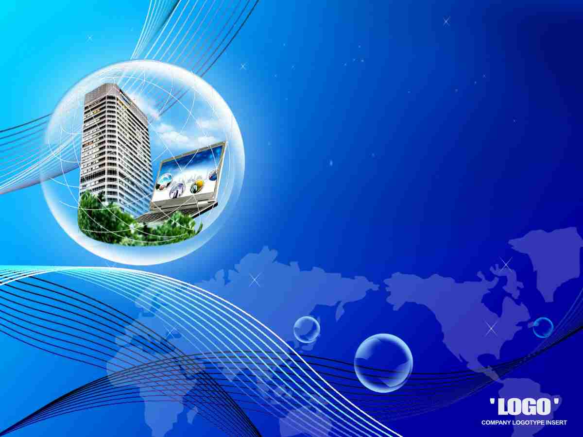 蓝色商务风PPT模板