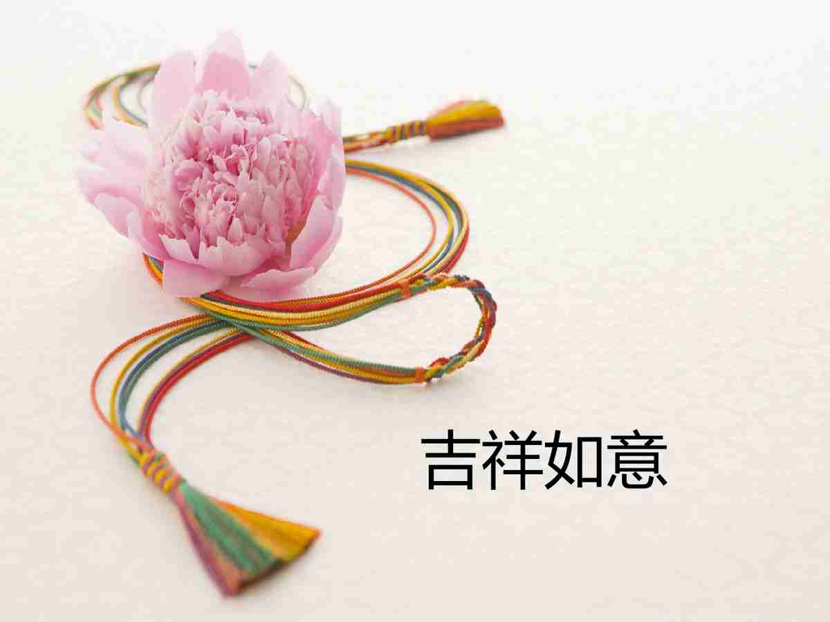 吉祥如意 - 春季花卉主题PPT模板
