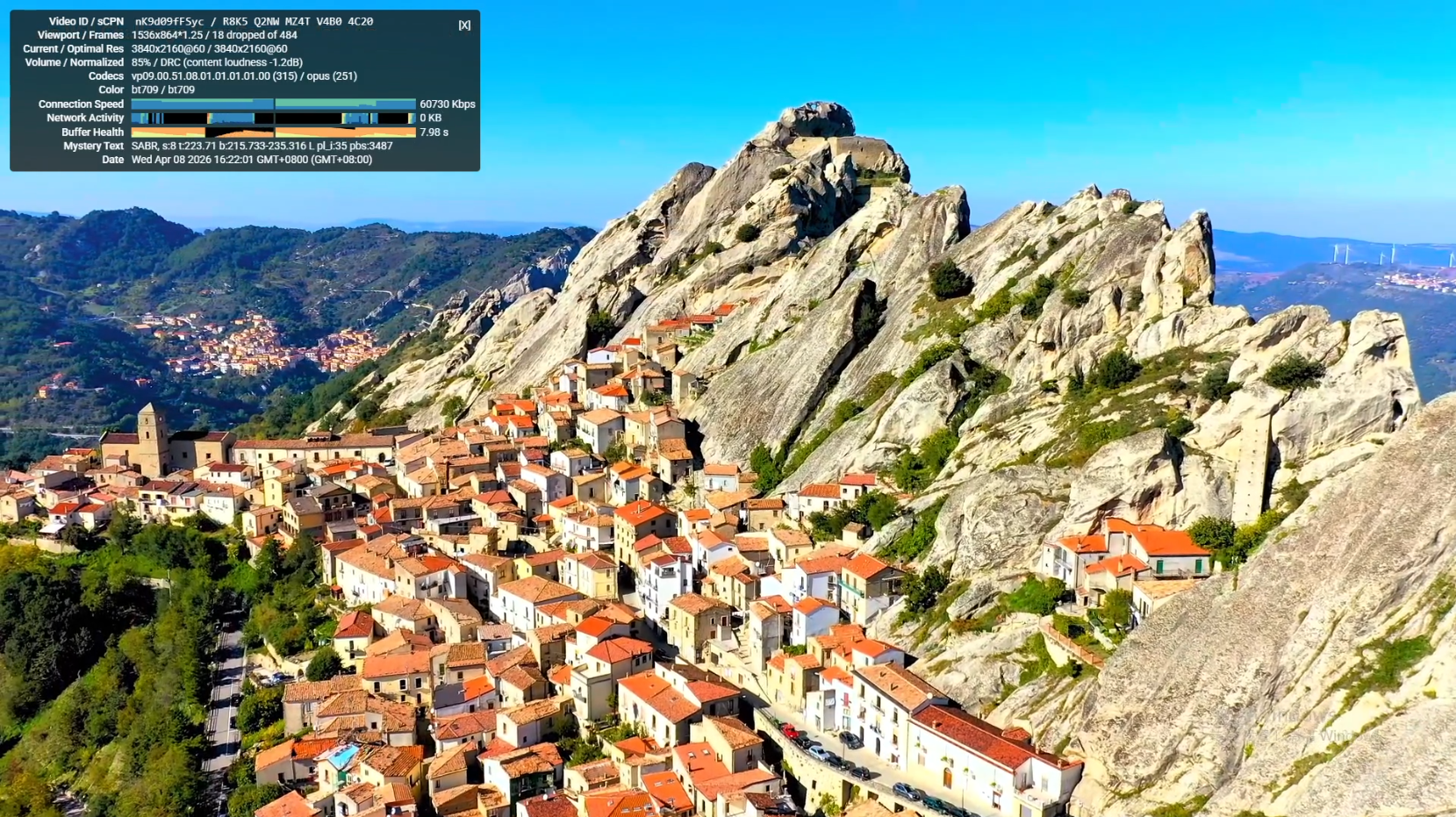 GitHub VPS 测速实测:YouTube 4K 视频秒开,Connection Speed 达到 60730 Kbps 截图