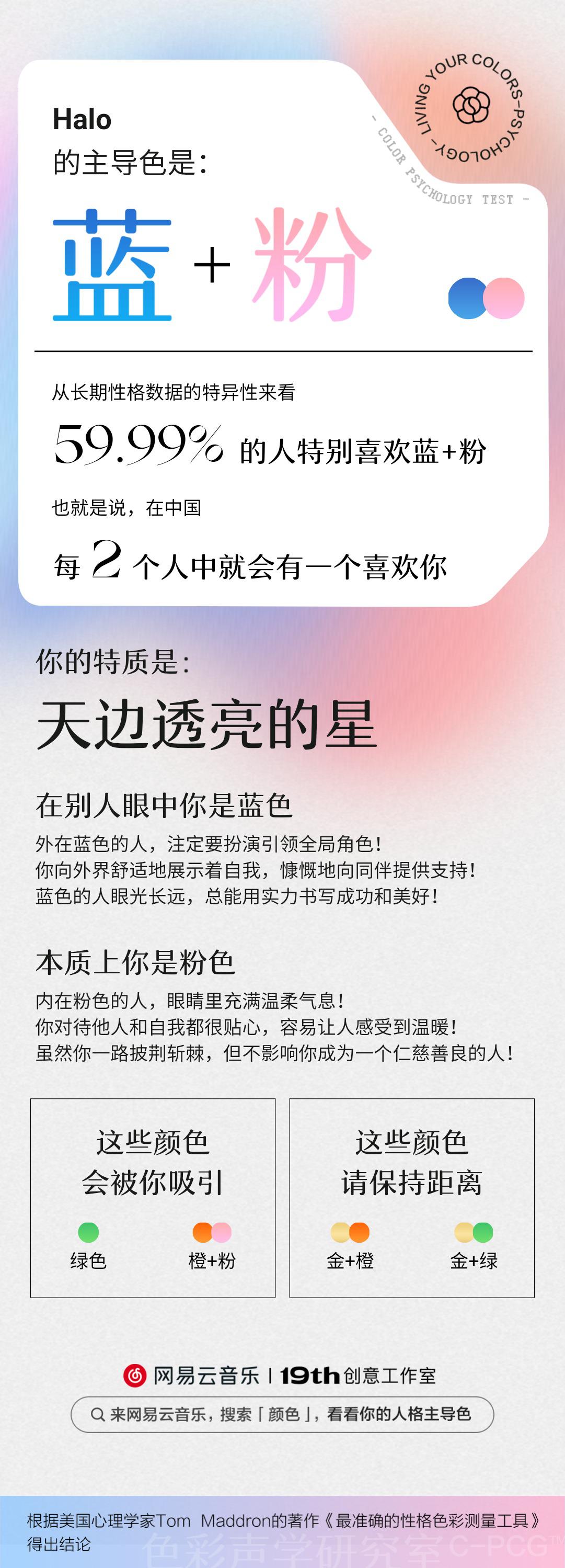 网易云性格主导色