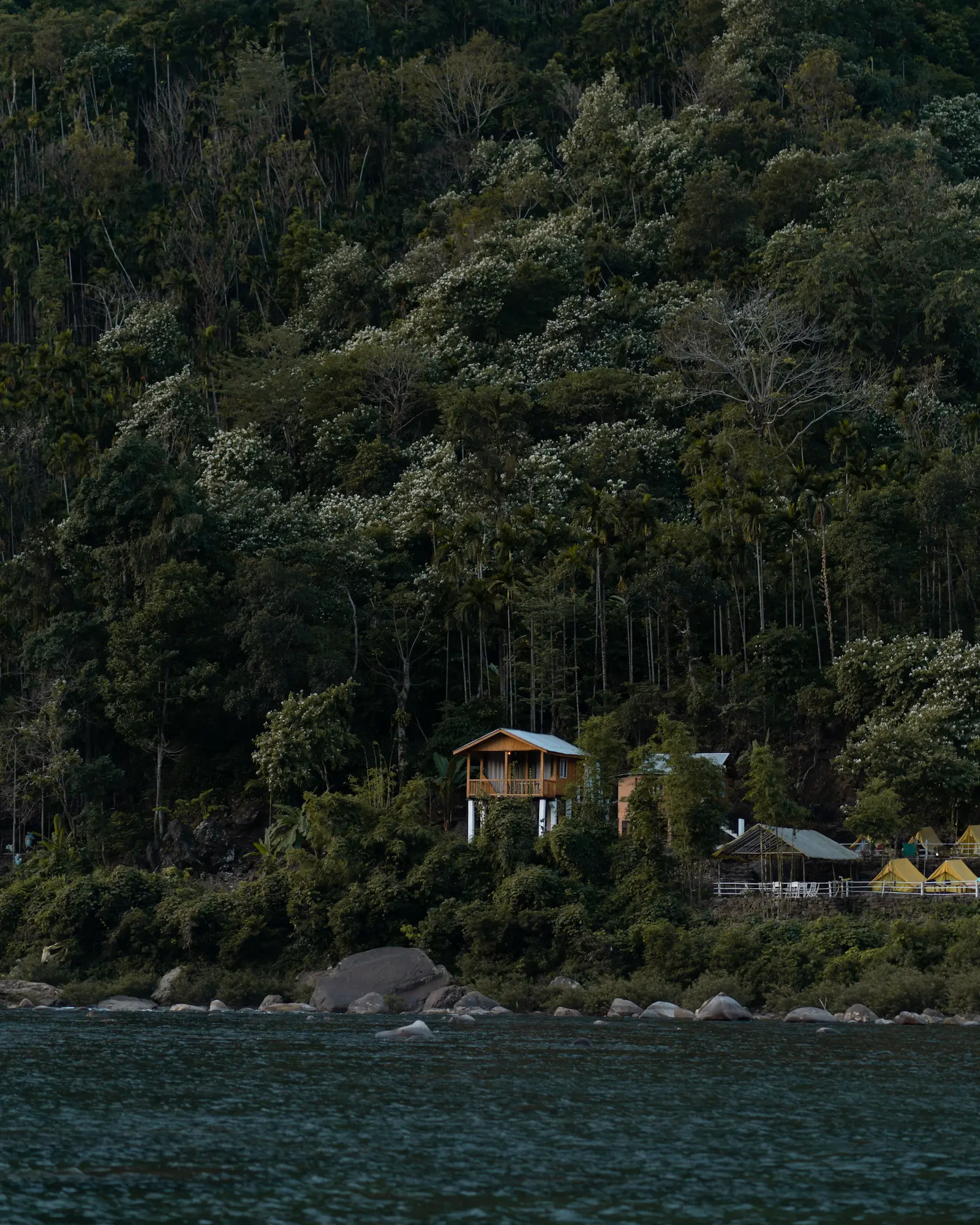 A house on Dawki riverbank