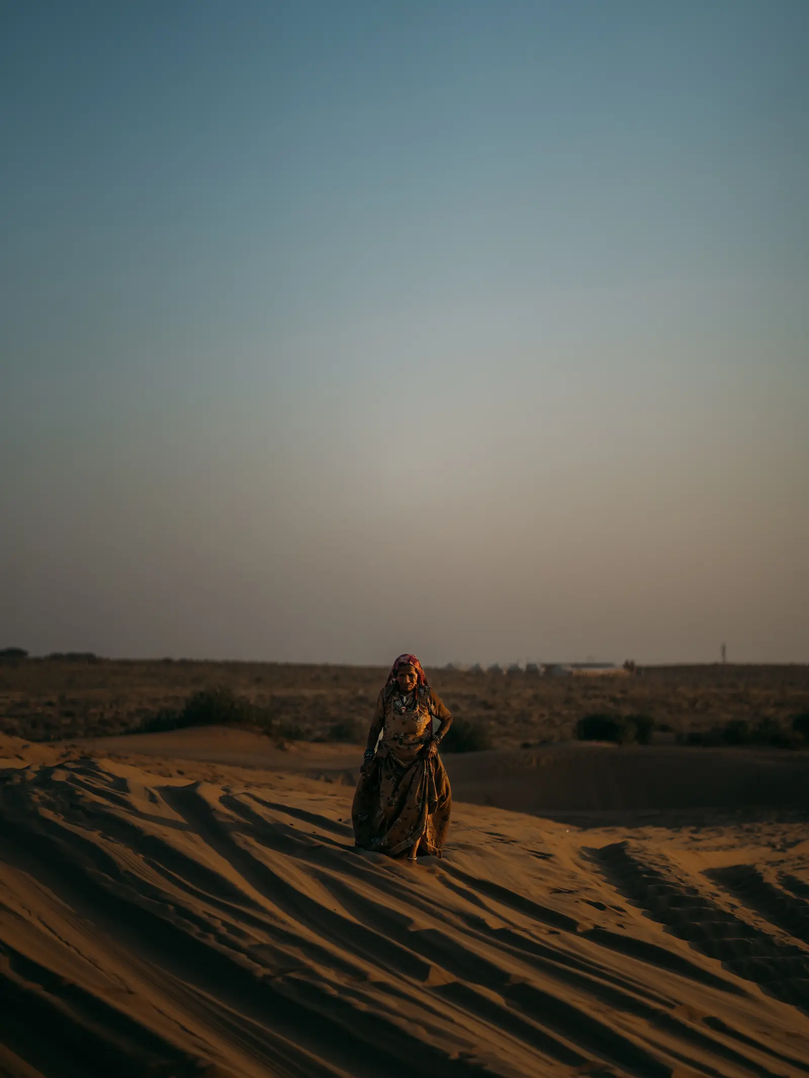 A lady in Sam Sand Dunes, Jaisalmer