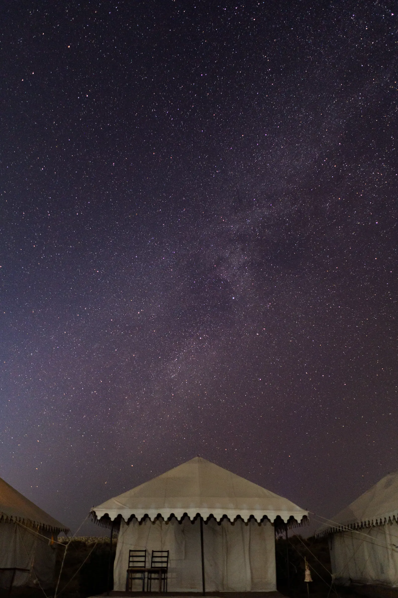 A tent with a view of milkyway galaxy, Jaisalmer