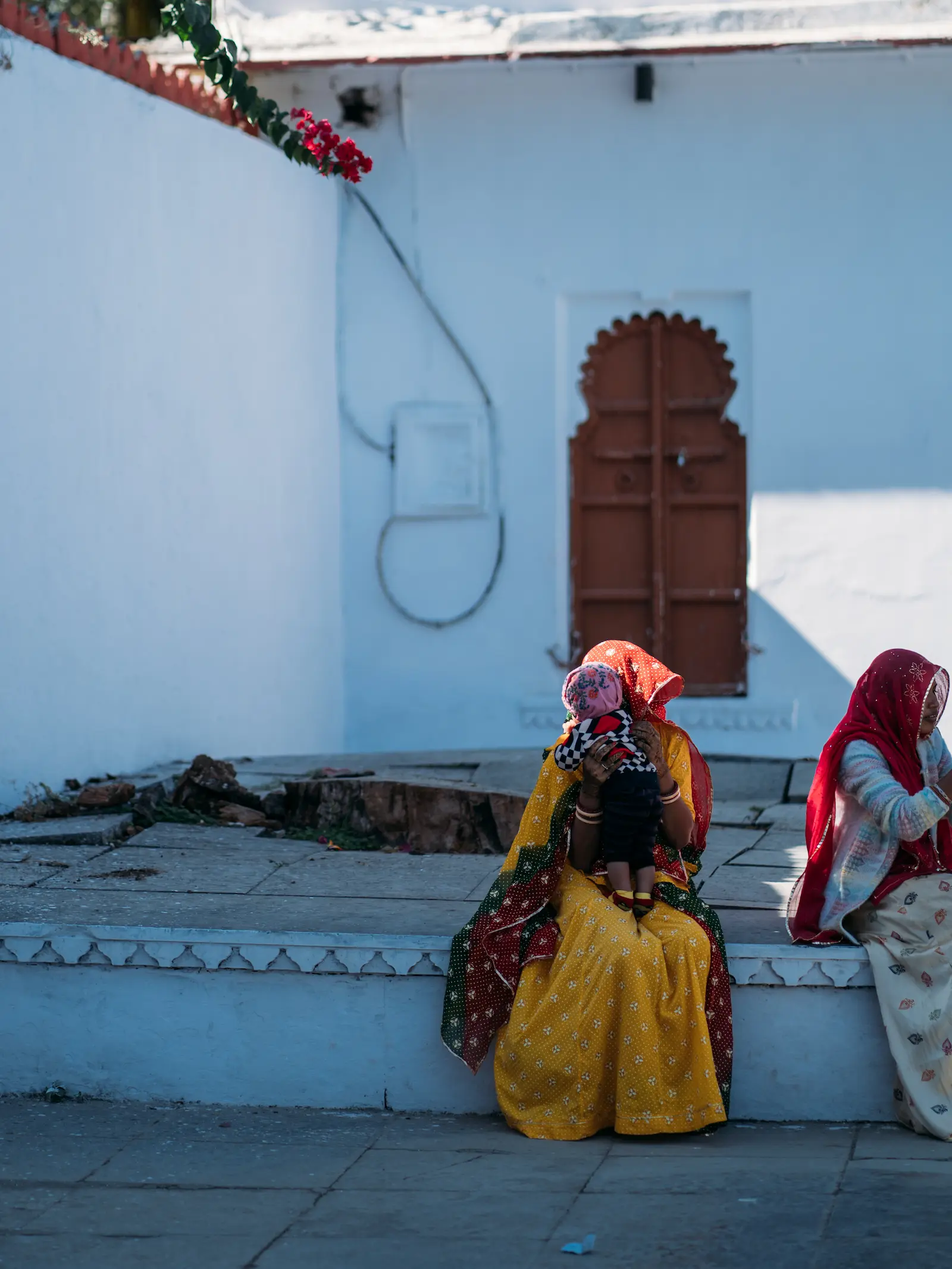 A woman with her child, Udaipur