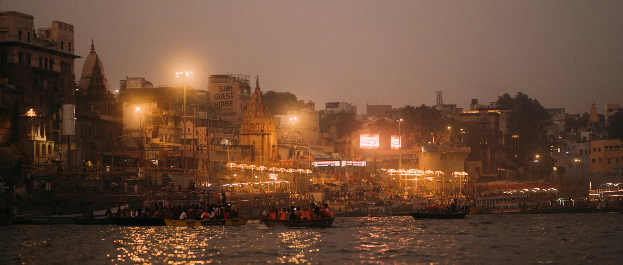 Ganga Ghat in Night