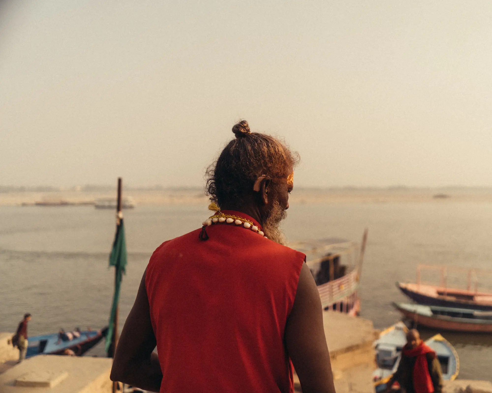 A Priest on Dashashwamedh Ghat