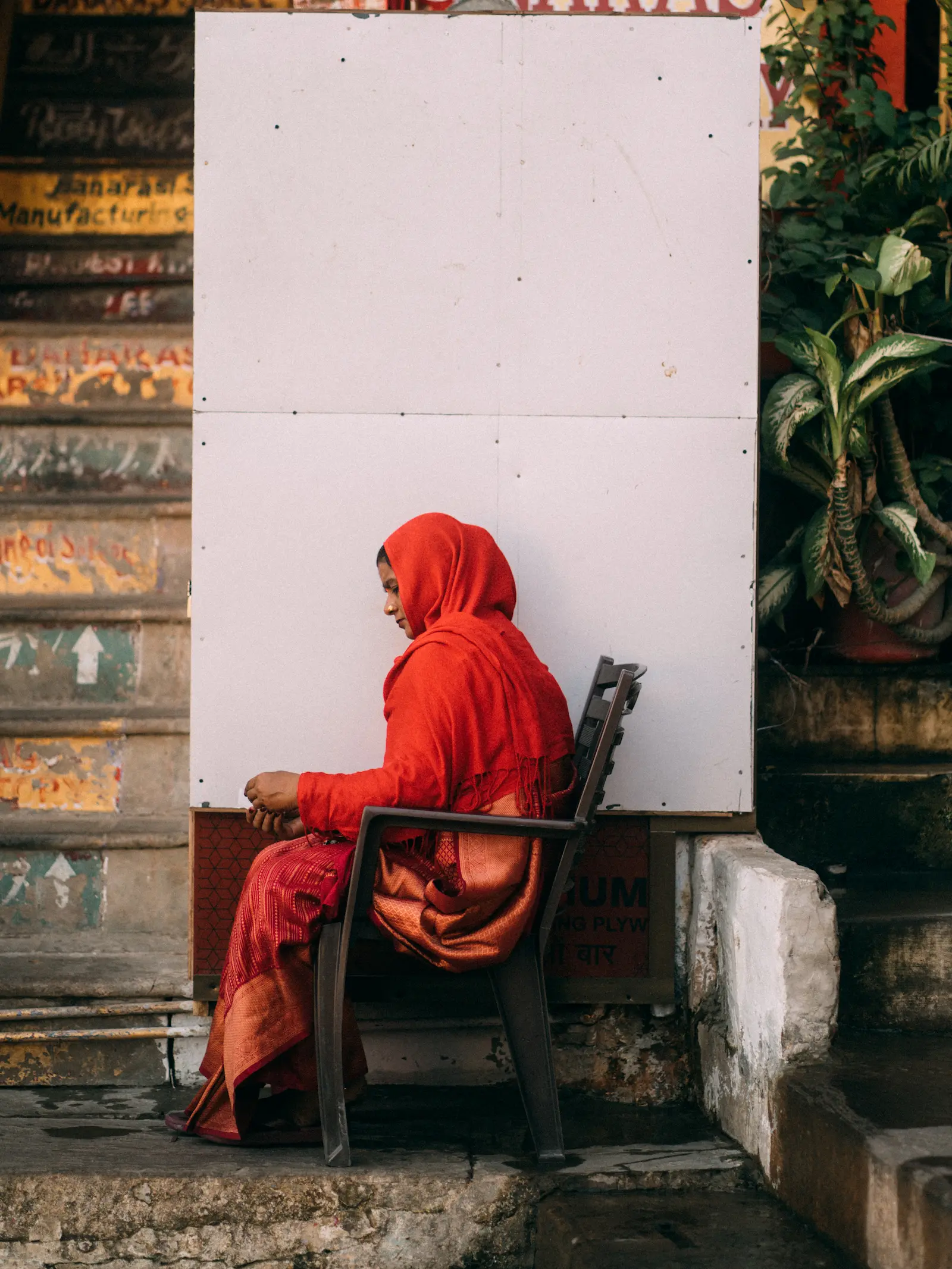 Woman in saree Banaras