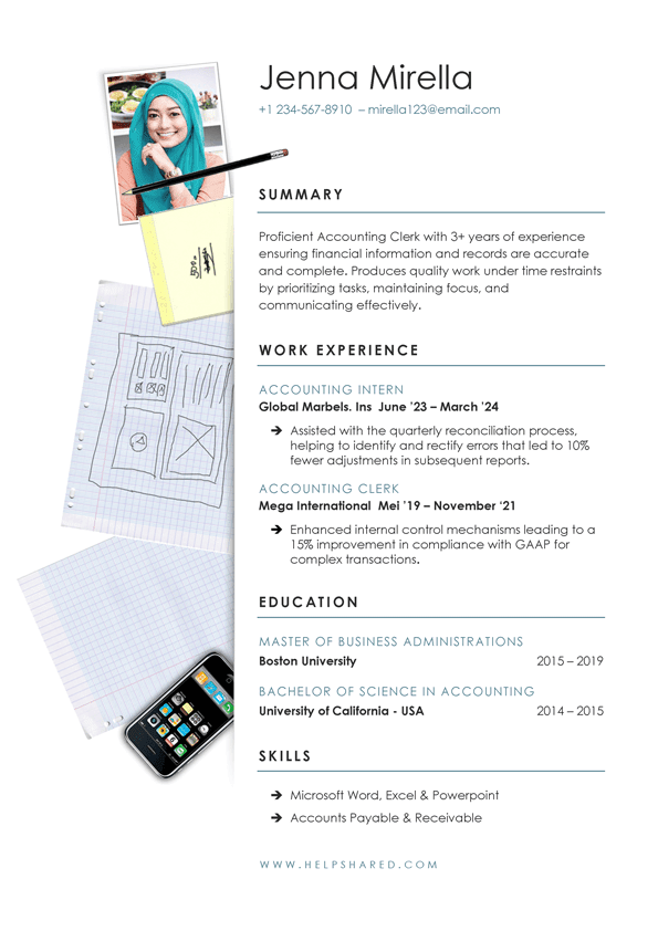 accounting resume cv