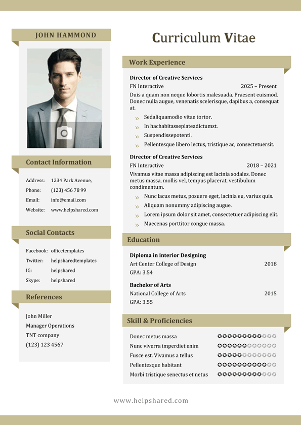 banner day cv resume template