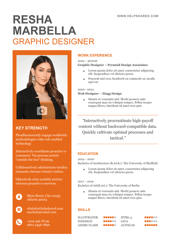 cv resume elegan-bold contrast