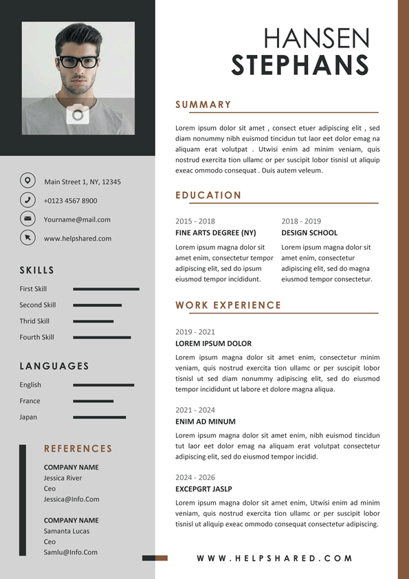 cv resume template design