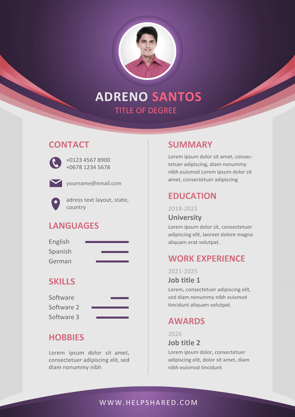 cv template concept