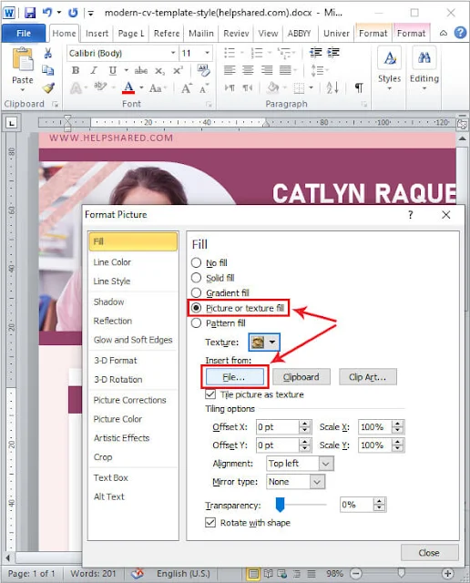 edit photo cv resume