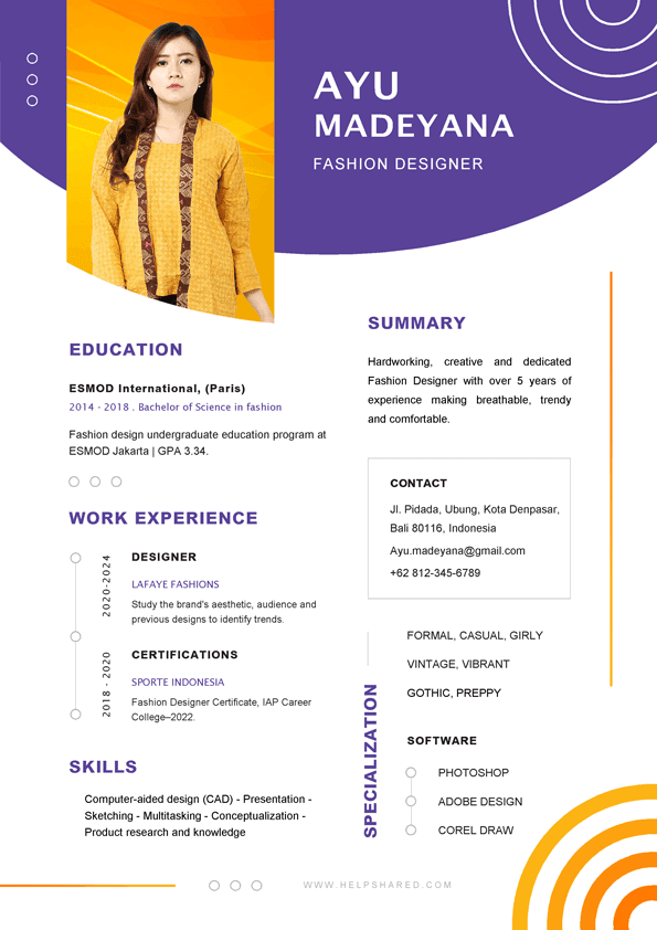 designer resume template
