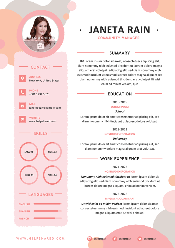 modern curriculum vitae template 1