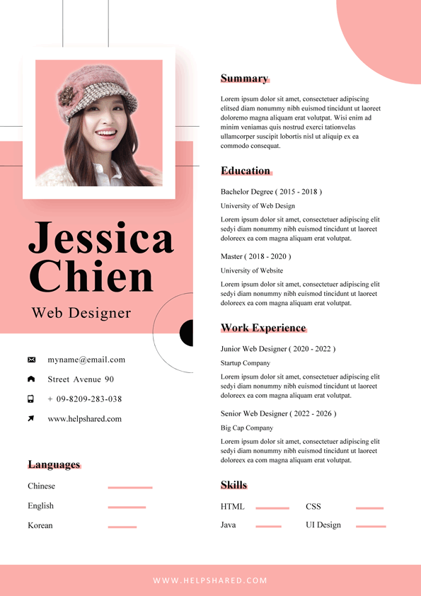 modern cv template
