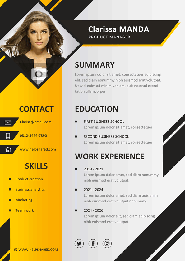 plantilla cv moderna