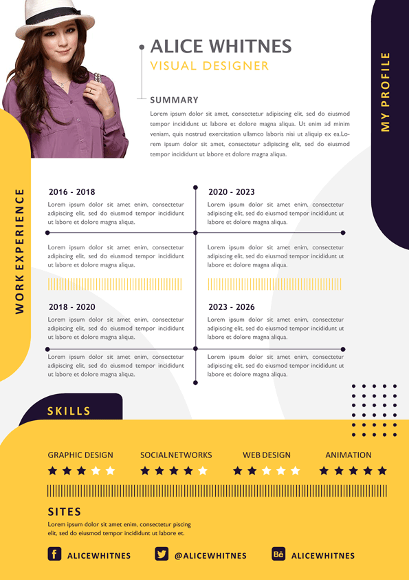 template modern cv