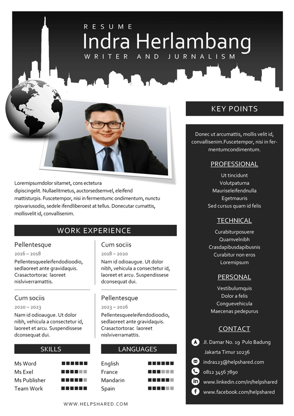 transatlantic global cv template