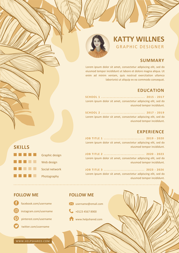 tropical cv template