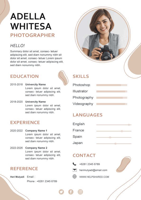 unique cv template