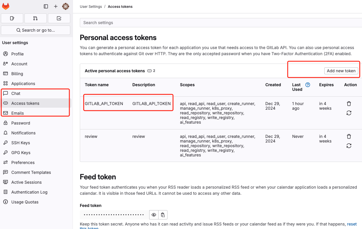 gitlab access token