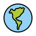 Globe Showing Americas OpenMoji emoji