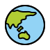 Globe showing Asia-Australia OpenMoji emoji