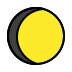 Waxing gibbous moon OpenMoji emoji