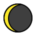 Waning crescent moon OpenMoji emoji