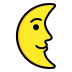 Last quarter moon face OpenMoji emoji