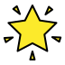 Glowing Star OpenMoji emoji