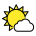 Sun Behind Small Cloud OpenMoji emoji
