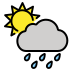 Güneşli Hava ve Bulut OpenMoji emoji