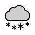 Cloud with snow OpenMoji emoji