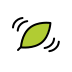 Leaf fluttering in wind OpenMoji emoji