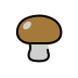 Brown mushroom OpenMoji emoji
