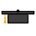 Graduation Cap OpenMoji emoji