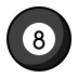 Pool 8 ball OpenMoji emoji