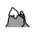 Snow-Capped Mountain OpenMoji emoji
