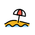 Beach with Umbrella OpenMoji emoji